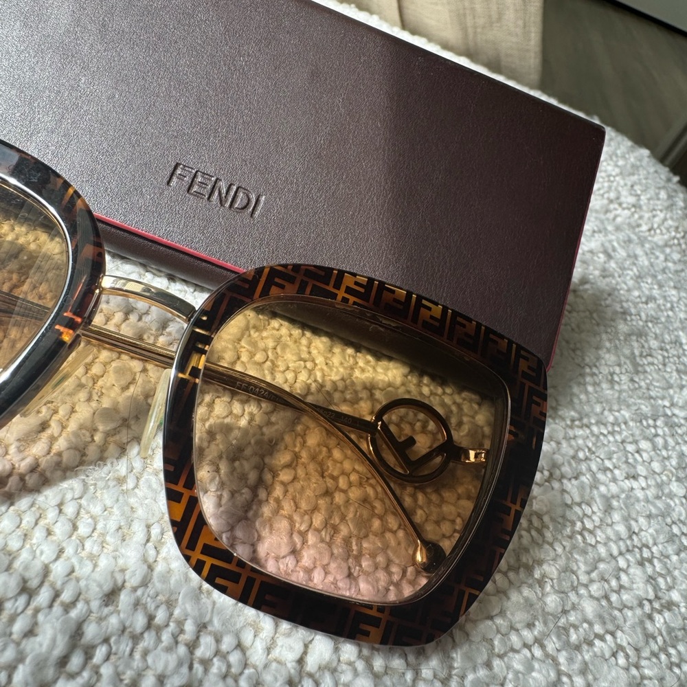 Fendi Brown Square Sunglasses